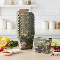 Boîte alimentaire jetable en papier YBLPAK avec logo personnalisé, 16 oz, pour plats à emporter, nouilles, décoration pour fête du Nouvel An japonais Hibachi