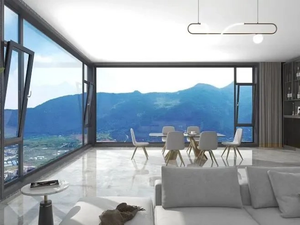 Fenêtres en alliage d'<span class=keywords><strong>aluminium</strong></span> sur mesure, acier inoxydable, isolation thermique minimaliste, verre trempé, appartement, salon - Product Image 4