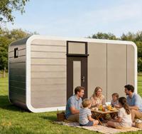 Maisons préfabriquées modernes à deux étages, cabane Apple, mini-maison, structure en acier, hôtel, villa, glamping, vente en gros, usine sur mesure