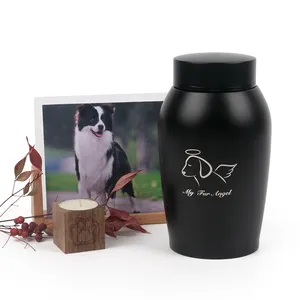 1000ml urna para mascotas wholesale metal cremation urns for pets angel dog modern design stainless steel cremation urns dog urn