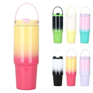 40oz Eco Friendly Custom Logo Insulated Vacuum Water <b>Bottle</b> Stainless <b>Steel</b> Double Walled Gradient Color Tumbler With Straw - Product Image 1