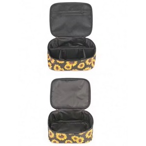 Muestra gratuita: Nueva bolsa de lavado clásica Sunflower para personas con poco tiempo, bolsa de almacenamiento de gran capacidad para herramientas de uñas y tatuajes, set de caja de maquillaje. - Product Image 5