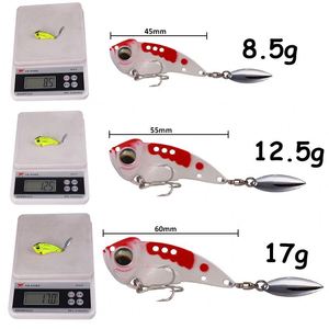 Luya VIB Metal Lures Willow Leaf Rotating Sequins Simulation Hard Lures for Saltwater Fish Zander Sea Bass <b>Fishing</b> Gear - Product Image 4
