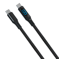 Intelligentes LED-Display, Nylon-Geflecht, 5A 100W PD 3.1 PPS Schnelllade- und Datenkabel mit E-Marker, USB Typ-C auf C Schnellladung