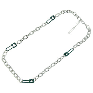 Collar de Cadena de Doble Color con Diseño Geométrico, Chapado en Plata, Estilo Hiphop, Unisex, Joyería de Moda - Product Image 6