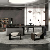Table à thé chinoise en bois de luxe, grande table de conférence de bureau, poste de travail pratique pour le patron, directement de l'usine de Foshan