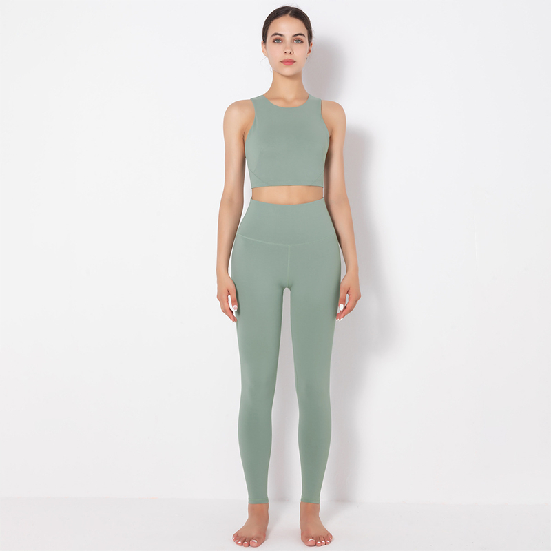 5 colors  high product quality Fashion Modern Breathable Workout Clothing Women Active Wear Yoga Set fitness