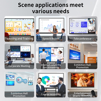 Tableau blanc interactif LED de qualité professionnelle de 85 pouces, tactile IR 20 points, cadre en alliage d'aluminium, intégration cloud pour les entreprises