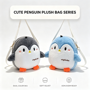 Bolso Bandolera de Peluche de Pingüino Ute, Suave, de Animal de Peluche, para Niñas, Venta al por Mayor Directa de Fábrica Global, <span class=keywords><strong>Compra</strong></span> a Granel - Product Image 1