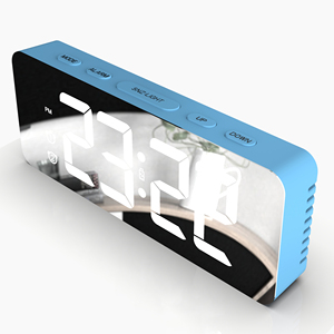Réveil numérique LED moderne avec fonction de changement de couleur RVB, corps en plastique pour étudiants - Product Image 1