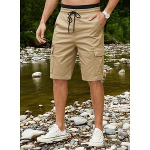 FOXA Mens Cargo Shorts 100% Cotton Breathable Canvas Casual Shorts With Pockets For Outdoor Activities - Product Image 4