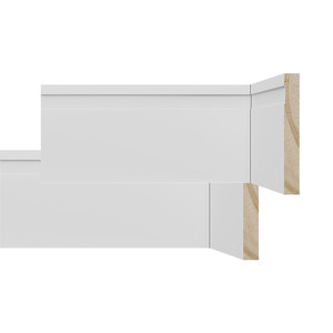 Plinthe traditionnelle Moldurarte à profil fin, finition pré-acheminée brillante / mate, en bois, pour zones sèches - Product Image 1