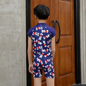 JH905 Kids Swim Suit Blue One Piece Quick Dry UPF50+ Round Neck For Children Swimming Water Sports - Product Image 4