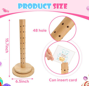 Espositore per <span class=keywords><strong>Caramelle</strong></span> e Dolci in Legno Fatto a Mano, Ecologico e Non Tossico, Rettangolare, per Tavolo da Dessert - Product Image 2