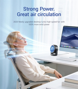 مكتب تكييف هواء دوار بزاوية ° ° Usb شحن صغير مكتب تكييف هواء مروحة كهربائية كبيرة فائقة الهدوء - Product Image 2