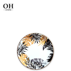 Bộ đồ ăn sứ xương họa tiết động vật, họa tiết hổ báo, bộ đồ ăn sứ, đĩa, cho thuê tiệc, bộ đĩa gốm - Product Image 5