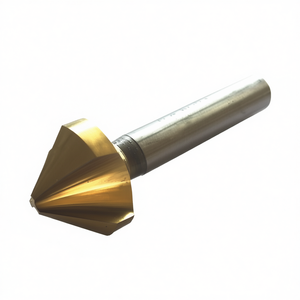 Ttake 90 Degree Countersink HSS TiN Coated 3 Flutes Cylindrical Shank DIN 335 C Drill <b>Bit</b> - Product Image 2