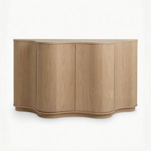 Credenza in Legno Stile Retrò Francese, Design Curvo Vintage, Mobile per Sala da Pranzo e Soggiorno <span class=keywords><strong>con</strong></span> Funzione di Stoccaggio e Decorazione - Product Image 4