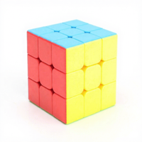 Cube Magique à Trois Étapes 24 Aimants, Jouet Éducatif de Compétition pour Enfants Débutants, Cadeau pour Élèves du Primaire