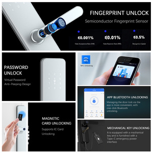 Bộ khóa cửa vân tay nhận diện sinh trắc học kỹ thuật số TTLOCK, khóa thông minh tích hợp chuông cửa, khóa trụ cho cửa chính - Product Image 4