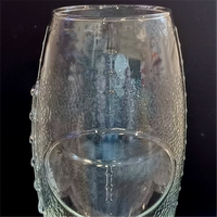 Vasos de Cerveza de Vidrio Ovalados Transparentes con Diseño de Balón de Rugby/Fútbol, Ideales para Reuniones Familiares y Bodas
