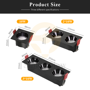 Focos Empotrables para Interiores, Antideslumbrantes, <span class=keywords><strong>LED</strong></span> COB, Inteligentes, Zigbee, 0-10V, Casambi, Dali, Regulables, 10w <span class=keywords><strong>20w</strong></span> 30w, <span class=keywords><strong>Downlight</strong></span> de Aluminio - Product Image 3