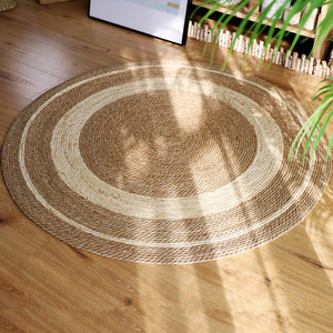Alfombra Tapete de Estilo Nórdico Moderno Tejida en Ratán y Cuerda de Junco para Uso Doméstico de Lujo Ligero en Dormitorio Sala de Estar Tienda de Ropa Fotografía - Product Image 3