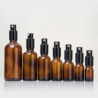 Bouteilles en verre ambré de haute qualité pour parfum, 10ml, 15ml, 20ml, 30ml, 50ml, 100ml, avec vaporisateur fin, échantillon pour cosmétiques, fourniture directe usine