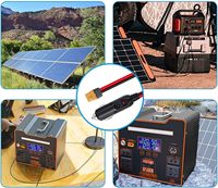 Câble de rallonge pour allume-cigare de voiture vers connecteur femelle XT60 avec panneau solaire RV Centrale électrique portable Générateur solaire