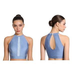 Traje de Danza Lírica de Alta Calidad para Mujer, Top Corto, Traje Moderno de Danza del Vientre para Actuaciones en Escenario y Competencias - Product Image 2