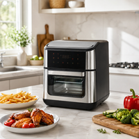 Four à air chaud électrique 1900W avec capacité de 10L et fonction grille-pain, 200W ° Contrôle de la température C avec minuterie 60 min pour la cuisine à domicile