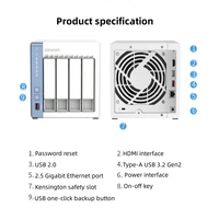 Boîtier connecté réseau haute performance cloud wifi pciexpres TS-462C serveur de stockage qnap nas 4 baies