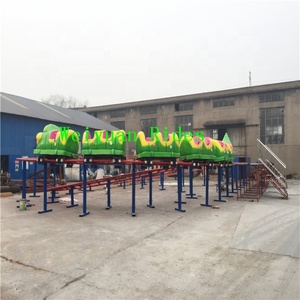 Train miniature Caterpillar Roller Coaster très populaire pour enfants, idéal pour les aires de jeux intérieures et les parcs d'attractions familiaux - Product Image 3