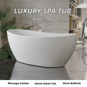 Bañera de Hidromasaje Ecológica de Lujo Personalizada, Garantía de 5 Años, Diseño Moderno Independiente, Piedra Artificial de Alta Gama - Product Image 2