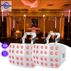 Both <strong>Lighting</strong> Spider Wash 2pcs White Housing 24*12w RGBWA+UV <strong>LED</strong> Wash DJ Light Wireless <strong>DMX</strong> Battery Powered Wedding Stage Event - Product Image 1
