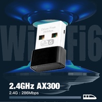 Adaptateur Wifi USB 2.0 Mini USB Wi-Fi 6 802.11ax 300 Mbps Dongle Wifi AX300 Carte Réseau Sans Fil