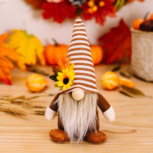Decoraciones Hechas a Mano para el Día de Acción de Gracias, Decoraciones Otoñales para el Día de Acción de Gracias, Muñecos de Peluche de Duendecillos, Muñecos de Gnomos con Calabazas y Girasoles - Product Image 2
