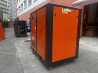 Compresor de Aire de Tornillo Industrial de Dos Etapas de 37kW (50HP) y 7 Bar, Compresor de Aire Estacionario Silencioso de Alta Eficiencia con VFD de 15kW (22HP) Refrigerado por Aire