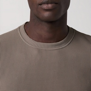 Custom Men's Quick Dry Tennis Training <b>Waffle</b> Knit <b>Shirt</b> Breathable Summer Formal Golf Business <b>Shirts</b> for Men's Tennis Wear - Product Image 2