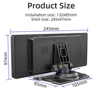 Pantalla Táctil Portátil CarPlay de 10.26 Pulgadas, Reproductor MP5 para Auto, Navegación AUX, Cámara de Reversa, Reproductor Bluetooth para Auto