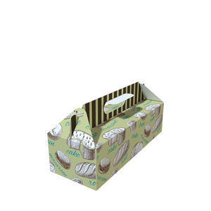 Bán buôn tùy chỉnh kích thước tái sử dụng hình chữ nhật đám cưới in gói giấy cấp thực phẩm bánh mì hộp có tay cầm - Product Image 5