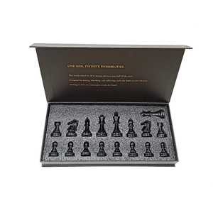 Caja de Regalo de Lujo Personalizada, Negra, Grande, con Cierre Magnético, para Juegos de Ajedrez, con Inserto de Espuma - Product Image 3