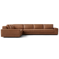 Canapé de salon de luxe sur mesure pour hôtel, canapé modulaire artisanal, revêtement en cuir écologique, confortable