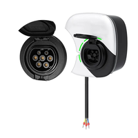 Nouvelle station de recharge pour véhicules électriques BOULT WP21 AC 16A 32A / IP65 Double câble, recharge domestique sans fil 7-22 kW, prise Type 2, marché européen