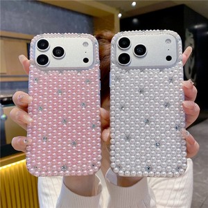 Senyork luxury design bling diamond pearl girls mobile phone case for iPhone 11 12 13 14 15 16 17Air scratch protect <b>cover</b> - Product Image 1