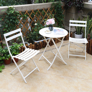 Conjunto de Muebles Plegables para Patio, 3 Piezas, Resistente a la Intemperie, 2 Sillas y 1 <span class=keywords><strong>Mesa</strong></span> para Balcón, Interior/Exterior - Product Image 6