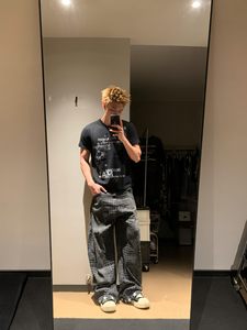Pantalones Vaqueros Anchos de Mezclilla para Hombre, Estampado de Reptiles, Corte Holgado, Cintura Alta, Estilo Urbano - Product Image 2