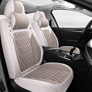 Coprisedili in Pelle Nappa di Design Premium, Set Completo Universale per 5 Posti, Adatto per <span class=keywords><strong>Opel</strong></span> Astra <span class=keywords><strong>Corsa</strong></span> Mokka Grandland, Sensazione Liscia, Look Artistico - Product Image 2