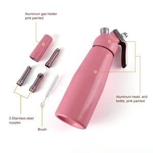 ที่น่าสนใจสีชมพู500มิลลิลิตรอลูมิเนียม <span class=keywords><strong>Chantilly</strong></span> ครีมจ่ายสำหรับวิปปิ้งครีม - Product Image 3