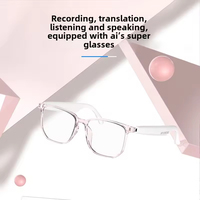 Lunettes intelligentes AI avec traduction, massage, appels Bluetooth sans fil, musique, pour l'extérieur